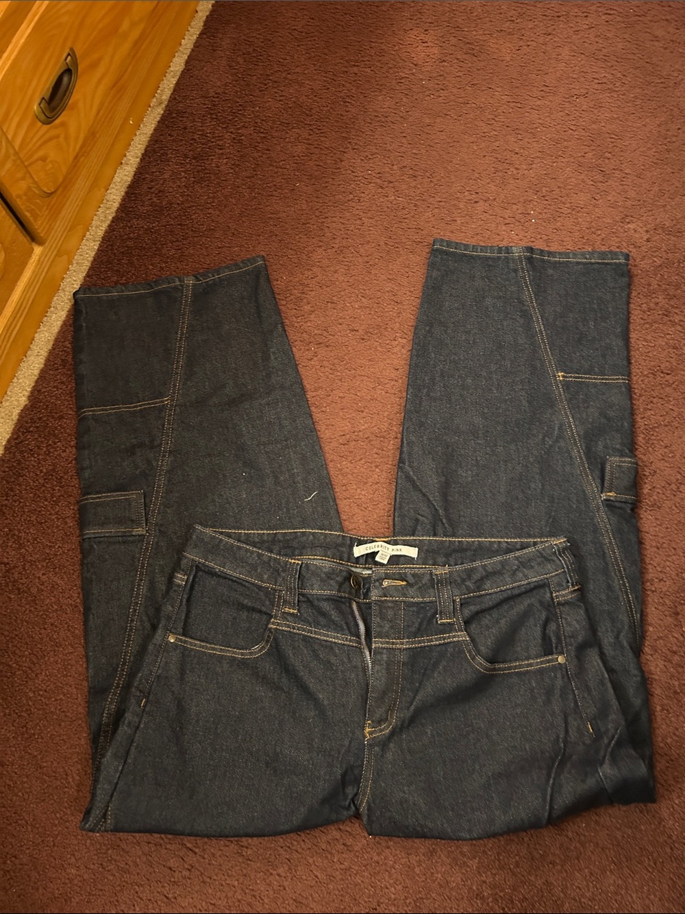 Celebrity Pink Dark Indigo wide Leg Jeans